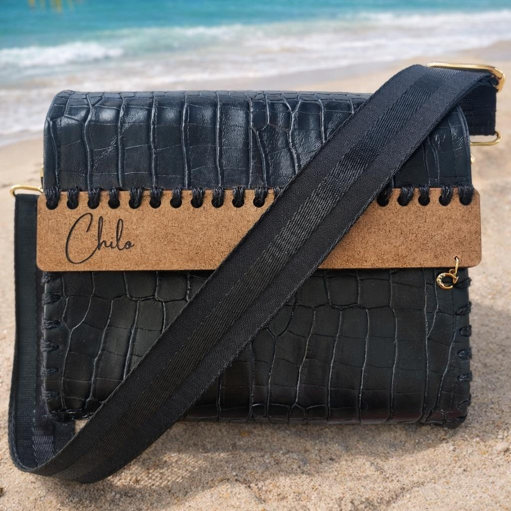 Obsidian Opulence Crossbody Bag