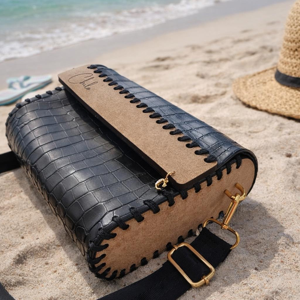 Obsidian Opulence Crossbody Bag