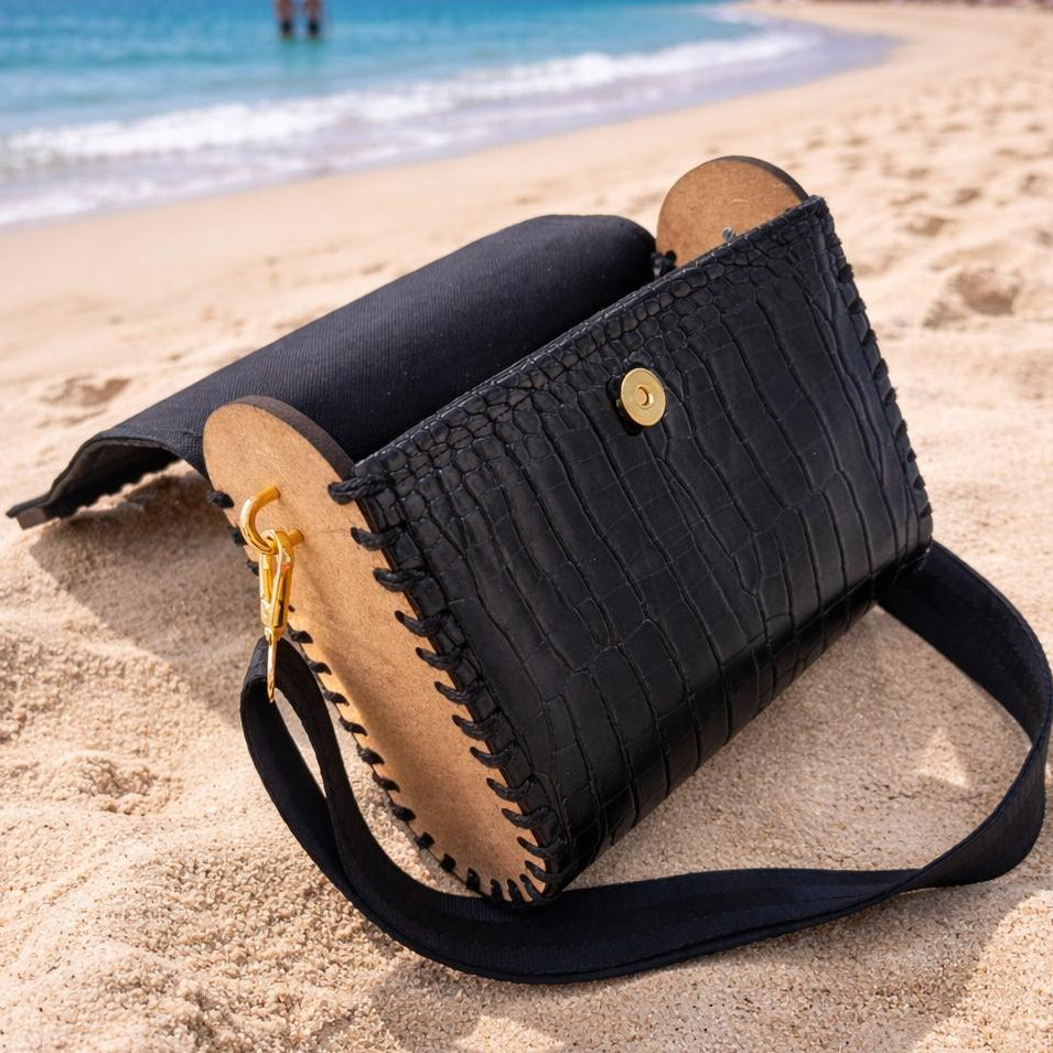 Obsidian Opulence Crossbody Bag