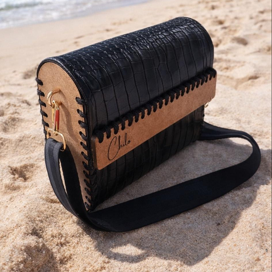 Obsidian Opulence Crossbody Bag